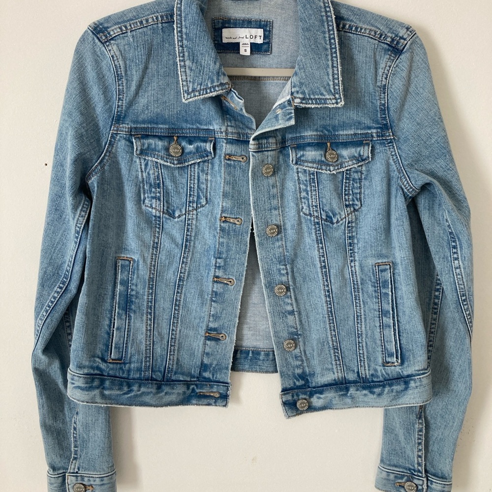 LOFT // Light Blue Denim Jacket // size S